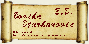 Borika Đurkanović vizit kartica